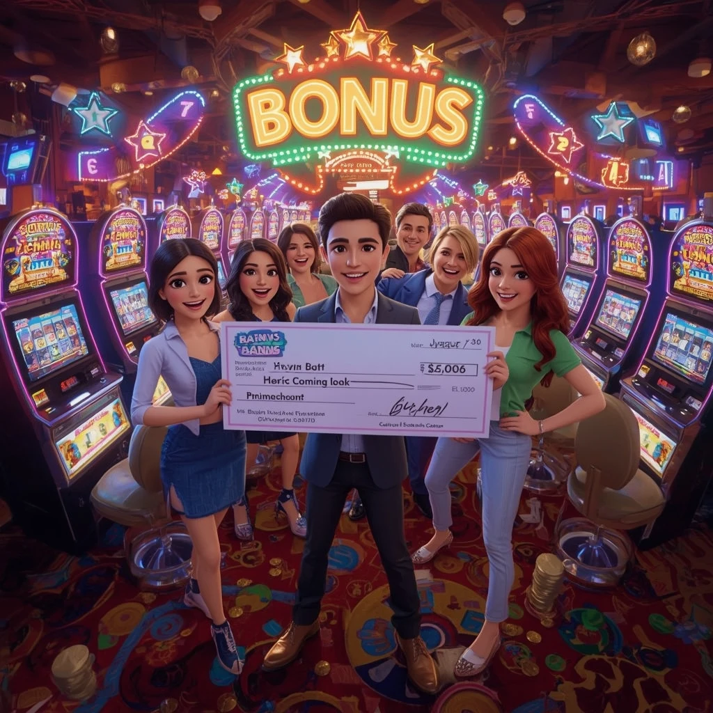 bono en las manos de un hombre en el casino LEAGUE OF SLOTS
