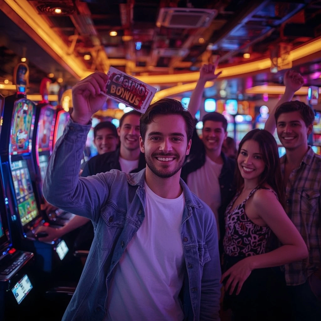 persona con un bono del casino LEAGUE OF SLOTS CASINO